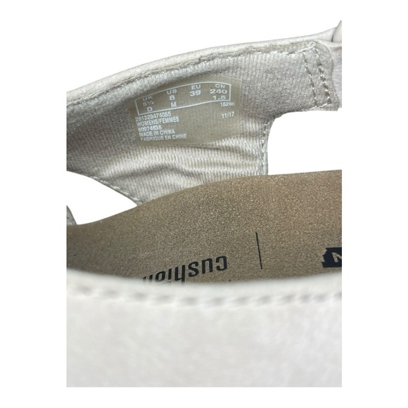 Clarks Collection Beige Soft Cushion Cork Wedge Open Toe Sandal Women's Size 8 - Picture 10 of 13